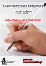 Okładka Wypracowania Jan Kochanowski - Pieśni