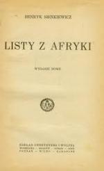 Okładka Listy z Afryki